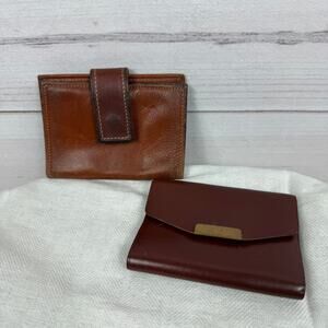 Vintage Cowhide Rolfs Lot of 2 bi-fold Wallets Small Leather